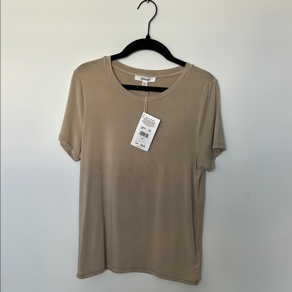 NWT Splendid Tan Short Sleeve Tee